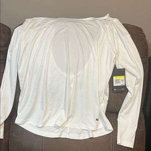 Nike Women's White Long Sleeve Tee